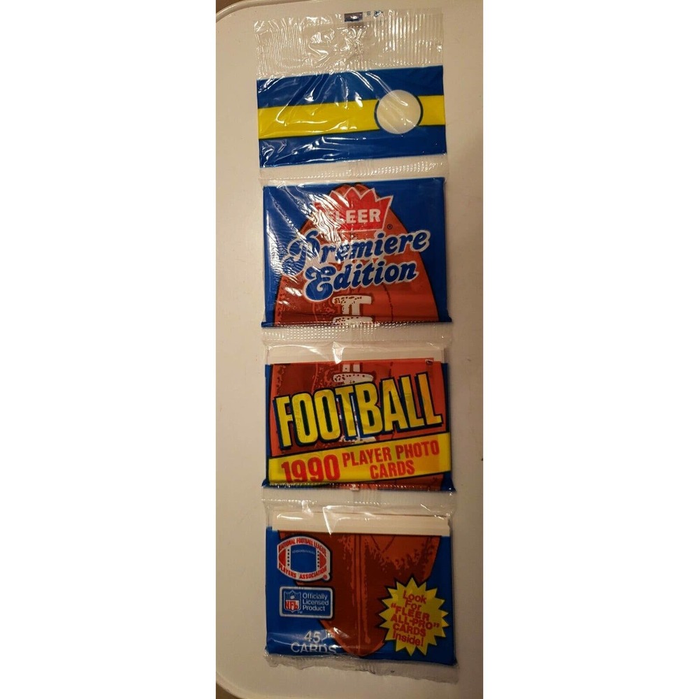 1990 Fleer Football 45 Card Factory Sealed Rack Pack - Premier - Rice Esiason